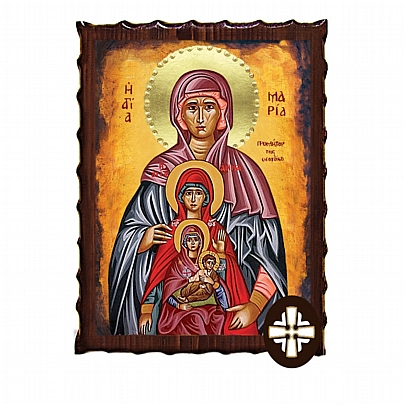 ΕΚ135-47, SAINTS MARIA AND ANNE, THE RIGHTEOUS ANCESTORS OF GOD, WITH VIRGIN AND CHRIST