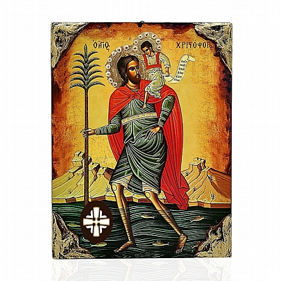 E137-9, Saint Christoforos | LITHOGRAPHY Mount Athos