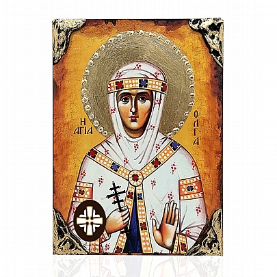 E137-16, Saint Olga LITHOGRAPHY Mount Athos