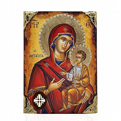 E137-31, Virgin Mary Portaitissa | LITHOGRAPHY Mount Athos