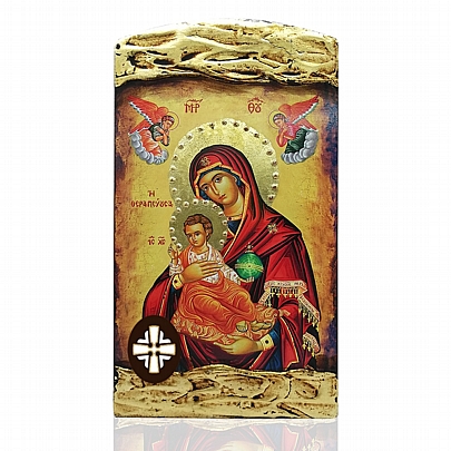 E1527-2, Virgin Mary Sweetness of Angels | LITHOGRAPHY Mount Athos