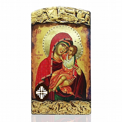 E1527-4, Virgin Mary Giatrissa | LITHOGRAPHY Mount Athos