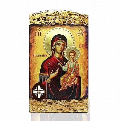 E1527-5, Virgin Mary Odigitria | LITHOGRAPHY Mount Athos