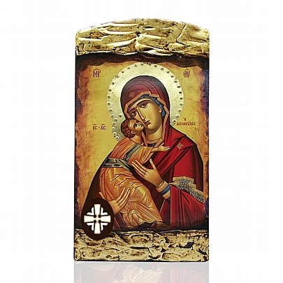 E1527-6, Virgin Mary Glykofilousa | LITHOGRAPHY Mount Athos