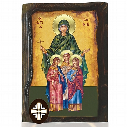 E306-275, Saint Sophia and her Daughters Agape, Pisti, Elpida Mount Athos