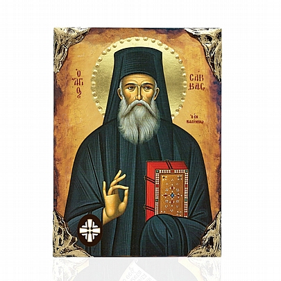 EL478-9, SAINT SAVVAS IN KALYMNOS | LITHOGRAPHY Mount Athos