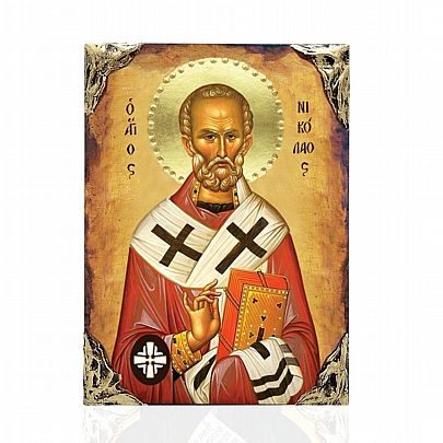 EL478-34, Saint Nicholas | Lithography Mount Athos	