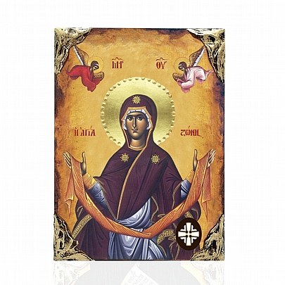 EL478-87, Virgin Mary Holy Belt | LITHOGRAPHY Mount Athos