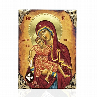 EL478-95, Theotokos Axion Esti | LITHOGRAPHY Mount Athos