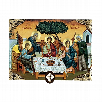 E478-139, Holy Trinity - The Hospitality of Abraham Lithography Mount Athos