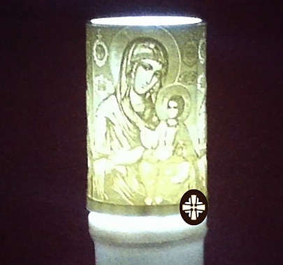 E.2269, ELECTRIC CANDLE WITH THE VIRGIN MERCY 90 DAYS