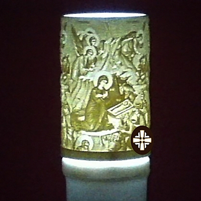 E.2275, ELECTRIC CANDLE WITH THE NATIVITY OF CHRIST 90 DAYS