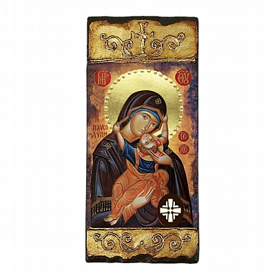 EV243, Theotokos of Consolation LITHOGRAPHY Mount Athos