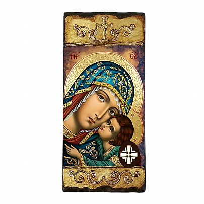 EV249, Virgin Mary Glykofilousa LITHOGRAPHY Mount Athos