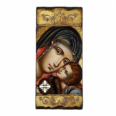 E251, Virgin Mary Glykofilousa LITHOGRAPHY Mount Athos