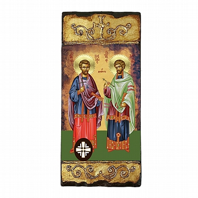 E309, THE SAINTS ANARGYRI LITHOGRAPHY Mount Athos


