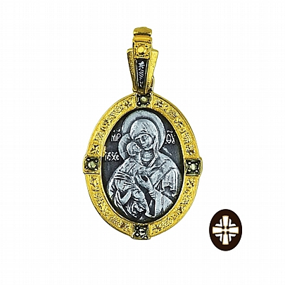 E.2408, Pendant Silver Silver Virgin Glykophilousa