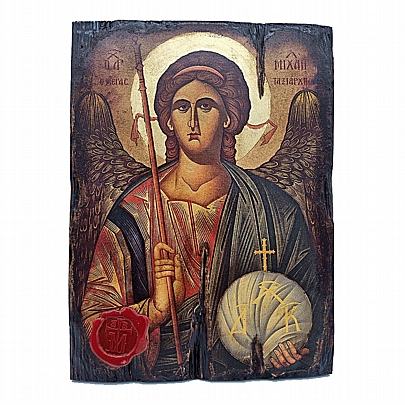 E.2546, ARCHANGEL MICHAEL SILK PRINTS Mount Athos