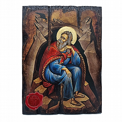 E.2551, THE PROPHET ELIJAH SILK PRINTS Mount Athos