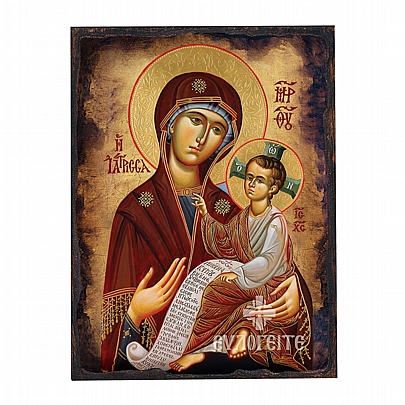 Ε.2704, Virgin Mary Giatrissa | LITHOGRAPHY Mount Athos