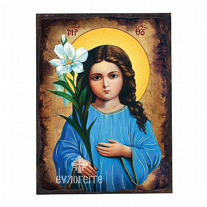 Ε.2706, Virgin Mary LITHOGRAPHY Mount Athos