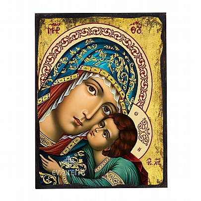 E.2715, Virgin Mary Glykofilousa silkscreen Mount Athos		