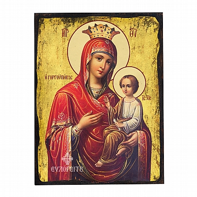 Ε.2716, Virgin Mary Gorgoepikoos silkscreen Mount Athos		