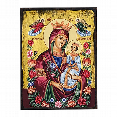 Ε.2719, Virgin Mary of Roses Swords silkscreen Mount Athos		