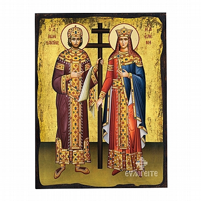 Ε.2728, SAINT KONSTANTINOS AND ELENI  silkscreen Mount Athos		