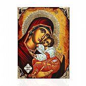 E137-30 | Virgin Mary Glykofilousa LITHOGRAPHY Mount Athos : 1