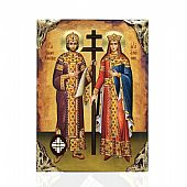 EL478-16 | SAINT KONSTANTINOS AND ELENI LITHOGRAPHY Mount Athos : 1