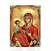 EL478-91 | Virgin Mary Tricherousa | LITHOGRAPHY Mount Athos : 1