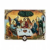 E478-139 | Holy Trinity - The Hospitality of Abraham Lithography Mount Athos : 1