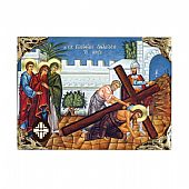 E1391 | At Golgotha ​​Ascension of Christ LITHOGRAPHY Mount Athos : 1