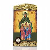 E.69 | Saint Sophia and her Daughters Agape, Pisti, Elpida LITHOGRAPHY Mount Athos : 1