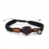 E.2292 | Black Bracelet with Wooden Cross
 : 1