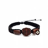 E.2293 | Black Bracelet with Wooden Cross
 : 1