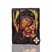 E249-5 | Theotokos of Consolation | Serigraph on Naturally Aged Wood | Mount Athos : 1