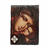 E249-6 | Virgin Mary Glykofilous | Serigraph on Naturally Aged Wood | Mount Athos : 1