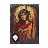 E249-8 | Jesus Christ | Serigraph on Naturally Aged Wood | Mount Athos : 1