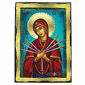 E.2610 | Virgin Mary of the Seven Swords| LITHOGRAPHY Mount Athos : 1