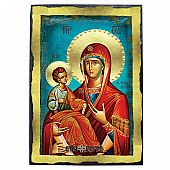 E.2617 | Virgin Mary Tricherousa | LITHOGRAPHY Mount Athos : 1