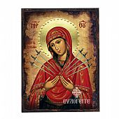 Ε.2701 | Virgin Mary of the Seven Swords| LITHOGRAPHY Mount Athos : 1